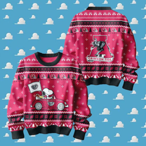 Snoopy x Alabama Crimson Tide Christmas Sweater