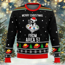 Snowflakes Merry Xmas From Area 51 Ugly Sweater