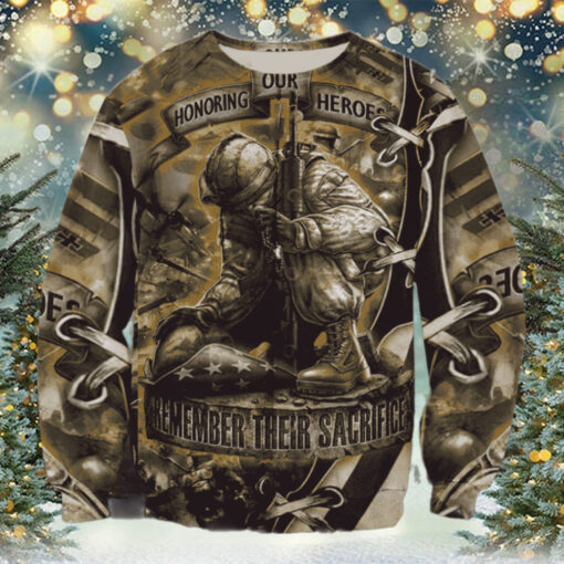 Soldier Print Men’s Trendy Ugly Sweater