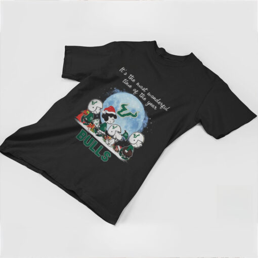 South Florida Bulls It The Most Wonderful Time Of The Year Peanut Characters Christmas Shirt