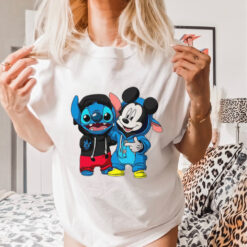 Stitch And Mickey Mouse Friendship T Shirt