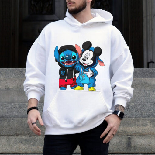 Stitch And Mickey Mouse Friendship T Shirt