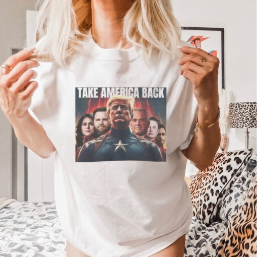 Take America Back Superhero Team Donald Trump Vance Elon Musk Congrats Poster T Shirt