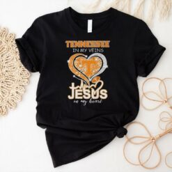 Tennessee Football In My Veins Jesus In My Heart T Shirt