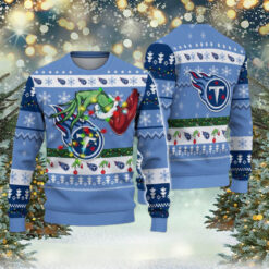 Tennessee Titans NFL Special Grinchs Hand Football Xmas Holiday Ugly Christmas Sweater