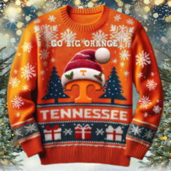 Tennessee Volunteers Go Big Oranges Merry Christmas Ugly Sweater