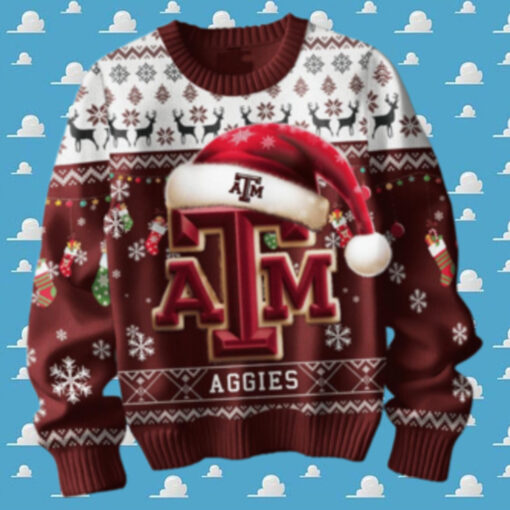 Texas A&M Aggies We Are Aggies Football Snowtime Christmas Ugly Sweater