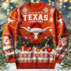 Texas Longhorns Merry Christmas And Happy New Year Ugly Sweater