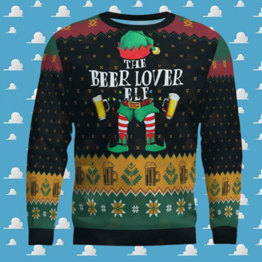 The Beer Lover Elf Ugly Christmas Sweaters