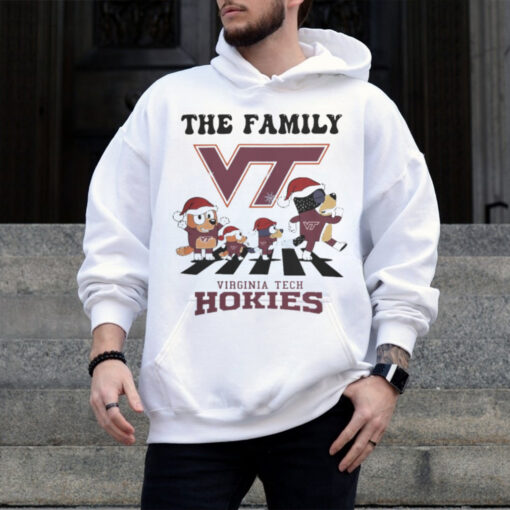 The Family Bluey Abbey Road Virginia Tech Hokies Christmas shirt