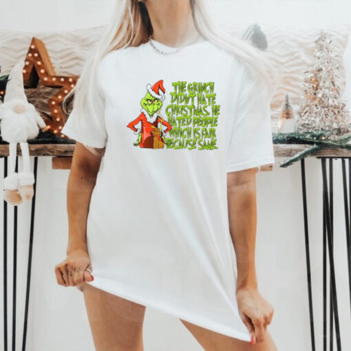 The Grinch didn’t hate Christmas he hated people 2024 sweatshirt