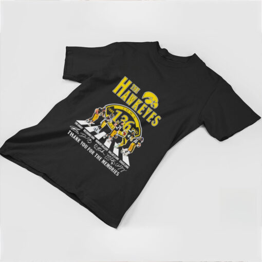 The Iowa Hawkeyes 136th Anniversary 1889 2025 thank you for the memories shirt