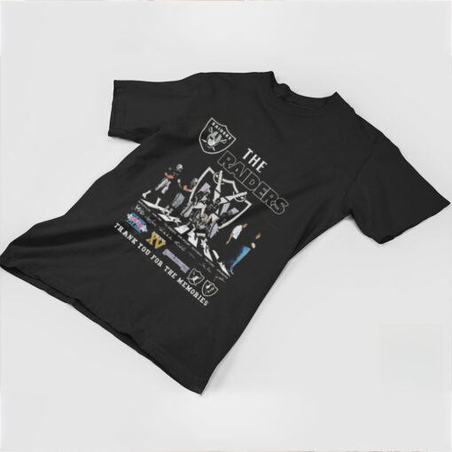 The Las Vegas Raiders Signatures Thank You For The Memories Walking 2024 Shirt