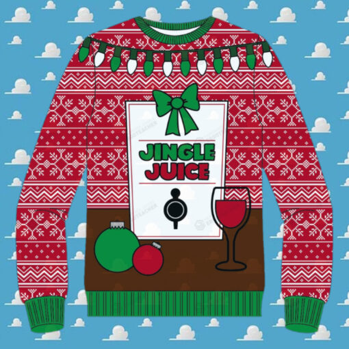 [The best selling] Jingle Juice Beverage Ugly Xmas Sweater