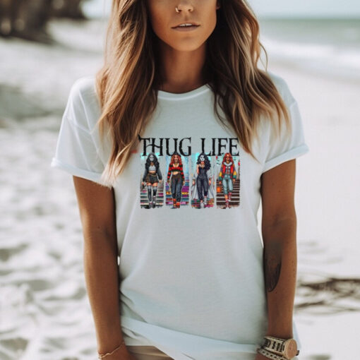 Thug Life Shirt Women_s Thug Life Tee Spooky BADDIE Shirt Halloween Trendy Shirt