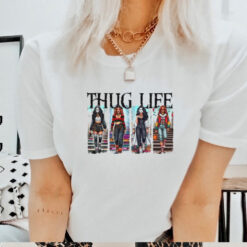 Thug Life Shirt Women_s Thug Life Tee Spooky BADDIE Shirt Halloween Trendy Shirt