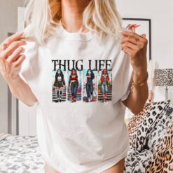 Thug Life Shirt Women_s Thug Life Tee Spooky BADDIE Shirt Halloween Trendy Shirt