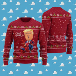 Trump Fake News Ugly Christmas Sweater