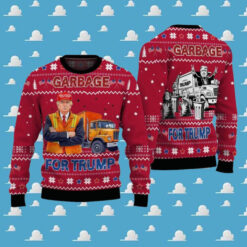 Trump Garbage For Trump Truck 2024 Ugly Christmas Sweater