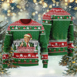 Trump I’ll Be Home For Christmas Ugly Christmas Sweater