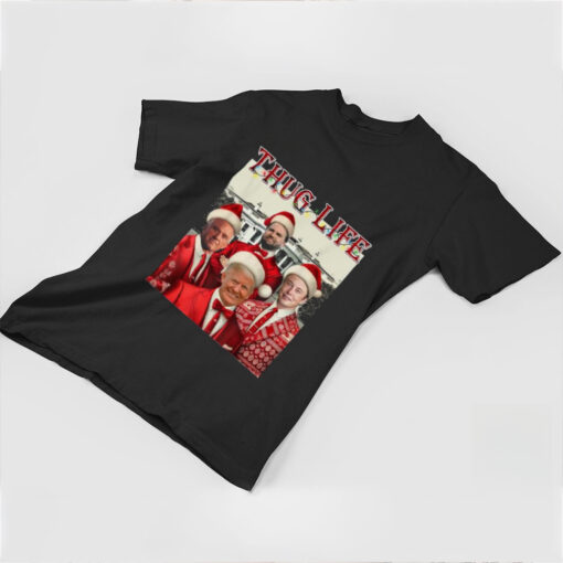 Trump Squad Thug Life Vance Kennedy Elon Santa Christmas T Shirts