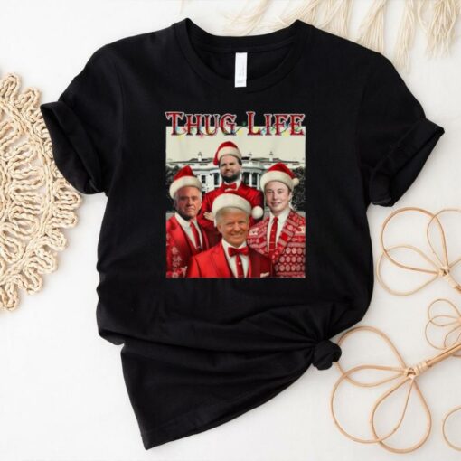 Trump Squad Thug Life Vance Kennedy Elon Santa Christmas T Shirts