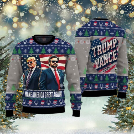 Trump Vance Make America Great Again 2024 Ugly Christmas Sweater