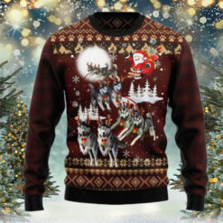 Siberian Husky And Reindeers Car Ugly Christmas Sweater