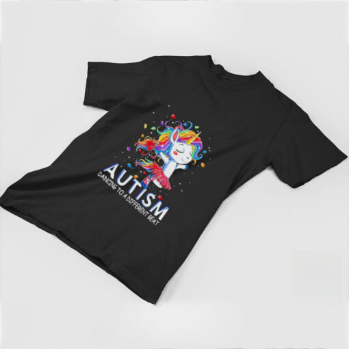 Unicorn autism dancing to a different beat shirt