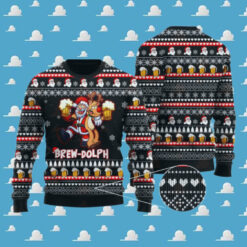 Brewdolph Reindeer Christmas Ugly Christmas Sweater