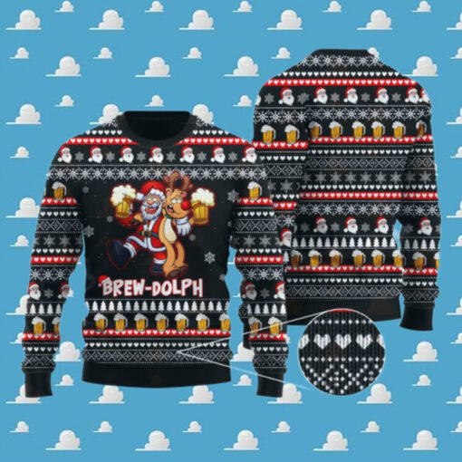 Brewdolph Reindeer Christmas Ugly Christmas Sweater