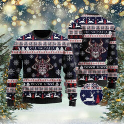 Viking Till Valhalla Never Kneel Ugly Sweater