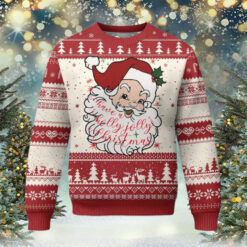 Vintage Christmas Santa Claus Face Xmas Funny Old Fashioned Ugly Christmas Sweater TS02