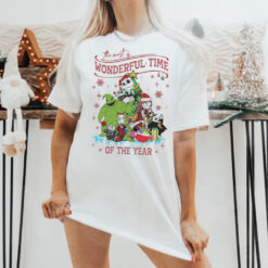 Vintage Nightmare Before Christmas Characters Shirt, Santa Jack Sally Oogie Boogie Xmas Tee