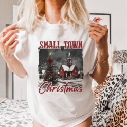 Vintage Retro Small Town Christmas 2024 Shirt