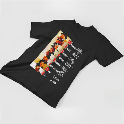 West Coast Legends rappers name signatures shirt