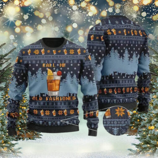 Whiskey Call Me Old Fashioned Ugly Christmas Sweater