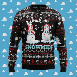 Wine Snowmies Ugly Christmas Sweater