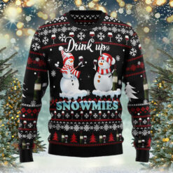 Wine Snowmies Ugly Christmas Sweater