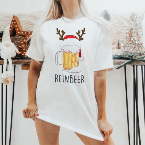 Winedeer Reinbeer Matching Christmas Couple Shirts