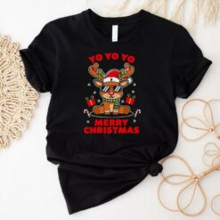 Yo Yo Yo And Merry Christmas Reindeer Shirt