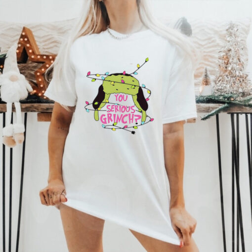 You serious Grinch hat lights Christmas 2024 shirt