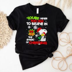 You’re never too old to believe in the magic of Christmas Snoopy shirt