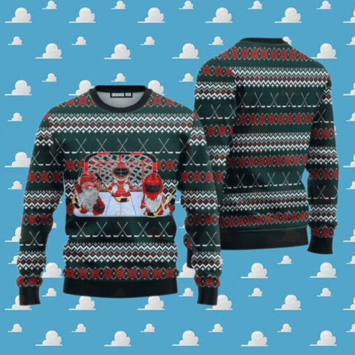 Santa Hockey Ugly Christmas Sweater