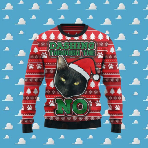 Black Cat Ugly Christmas Sweater