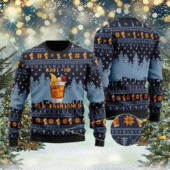 Whiskey Call Me Old Fashioned Ugly Christmas Sweater