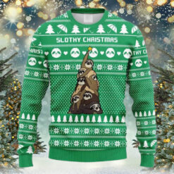 Sloth Tree Ugly Christmas Sweater