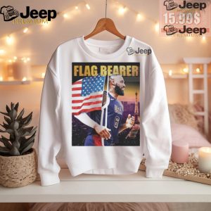 Official Lebron james team us flag bearer olympic 2024 T shirt1