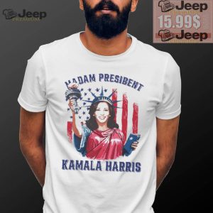 Madam President Kamala Harris Statue Of Liberty Shirt0