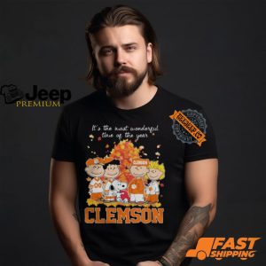 2024 Clemson Tigers x Peanuts Snoopy Is The Most Wonderful Time Of The Year Shirt